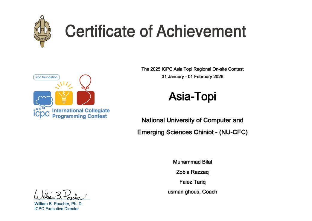 ICPC Award Recognition